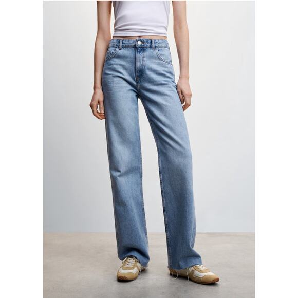 MANGO Wideleg Midrise Jeans - 12 - Picture 6 of 6